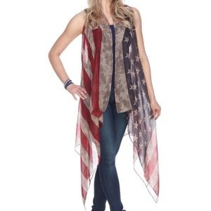 🇺🇸SALE🇺🇸 Stars and Stripes Vest - OS - NWT! I
